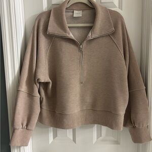 Varley Women’s Half-Zip Taupe Pullover Sweater-Great Condition